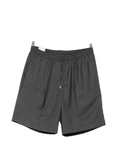 Briglia 1949 Molokaip Pleated Drawstring Shorts In Gray