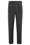 Briglia 1949 Pantalone Ventre Piatto Raso Cotone In Grigio Scuro