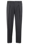 Briglia 1949 Double-pleated Wool Trousers In Black