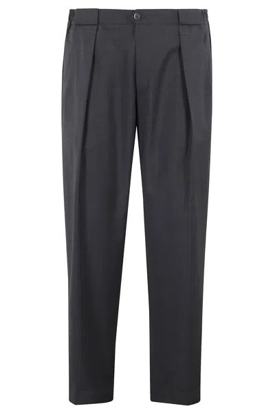 Briglia 1949 Double-pleated Wool Trousers In Gray
