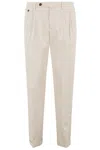 Briglia 1949 Pant 1 Pinces Cotone Stretch In Burro