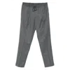 Briglia 1949 Drawstring Wool Trousers In Gray
