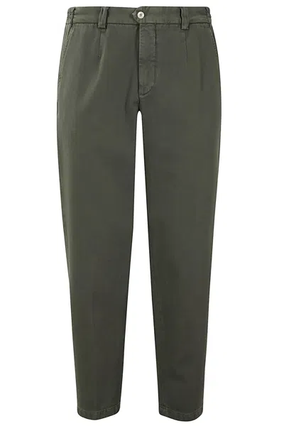 Briglia 1949 Pant Ventre Piatto Over Twill Di Cot In Militare
