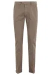 Briglia 1949 Pantalone V Piatto Tricotina Lyocell In Tortora
