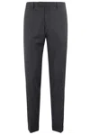 Briglia 1949 Pantalone Ventre Piatto Raso Cotone In Grigio Scuro