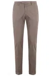 Briglia 1949 Pant V.piatto Tricotina Cot Lyocell In Moro