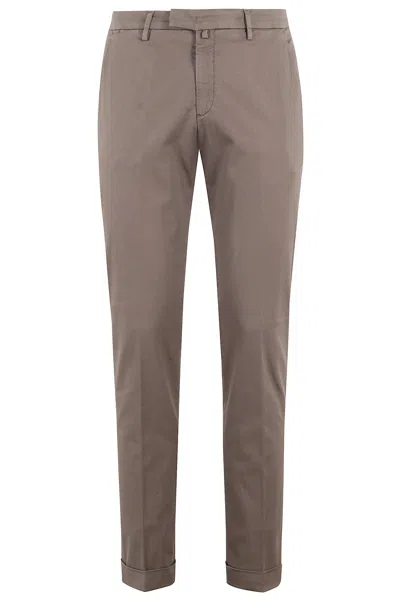 Briglia 1949 Pant V.piatto Tricotina Cot Lyocell In Brown