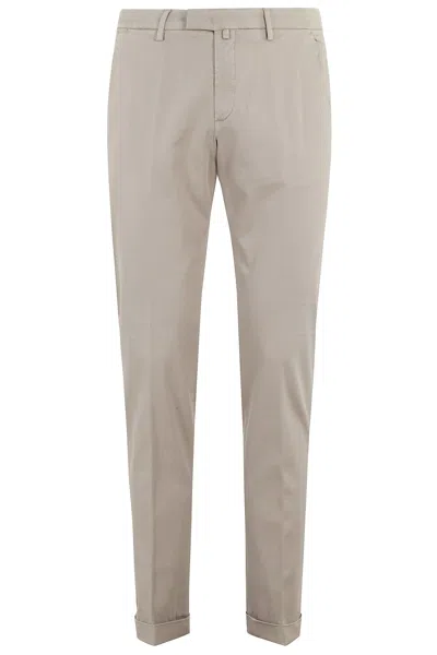 Briglia 1949 Pant V.piatto Tricotina Cot Lyocell In Tortora