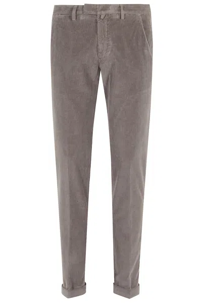 Briglia 1949 Pantalone Velluto Mille Righe In Gray