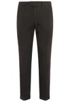 Briglia 1949 Pantalone Ventre Piatto Raso Cotone In Brown