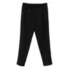 Briglia 1949 Drawstring Wool Trousers In Black