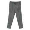 Briglia 1949 Drawstring Wool Trousers In Gray
