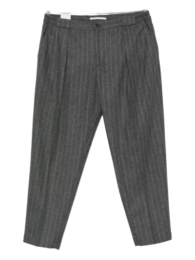 Briglia 1949 Pinstripe Pleated Trousers In Gray