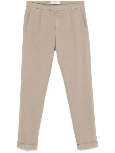 Briglia 1949 Twill Tapered-leg Trousers In Neutrals