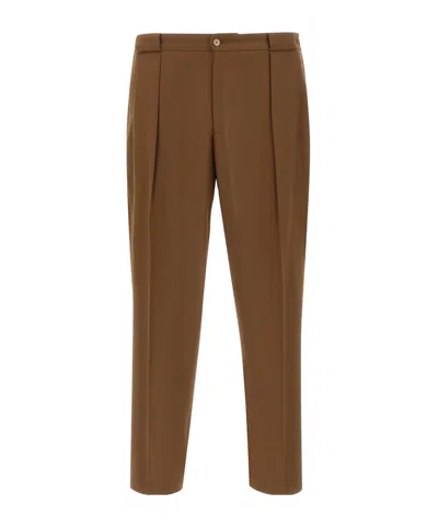 Briglia 1949 Portobello Pleat-detail Trousers In Brown