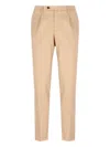 Briglia 1949 Pleated Cotton Trousers In Neutral
