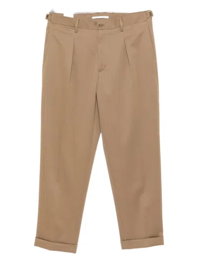Briglia 1949 Pleated Cuffed Trousers In Brown