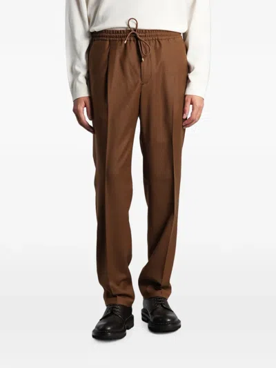 Briglia 1949 Pleated Drawstring Trousers In Animal Print