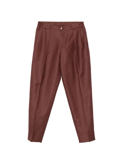 Briglia 1949 Pleated Elasticated-waist Trousers In Red
