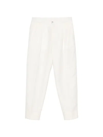 Briglia 1949 Pleated Elasticated-waistband Trousers In White