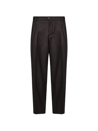 Briglia 1949 Pleated High-waisted Trousers In 브라운