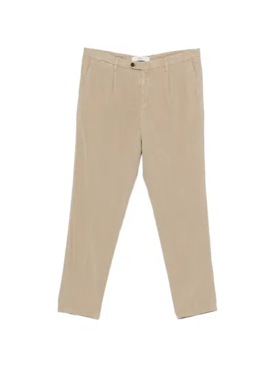 Briglia 1949 Pleated Pressed-crease Trousers In Brown