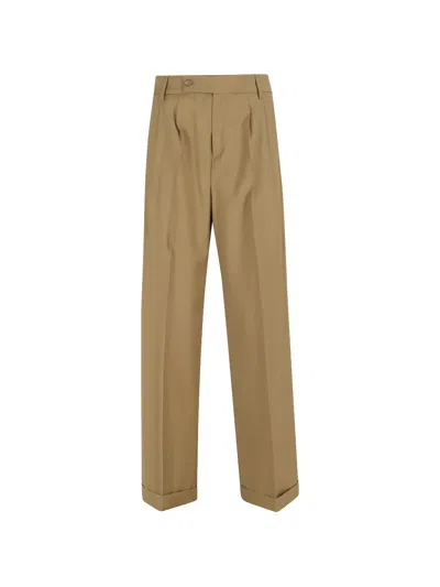 Briglia 1949 Pleated Pressed-crease Trousers In Green