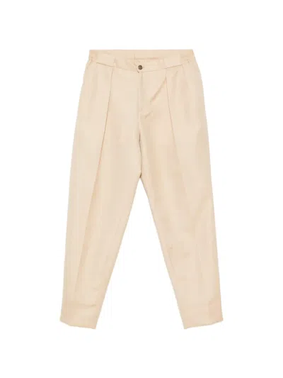 Briglia 1949 Pleated Pressed-crease Trousers In Neutral
