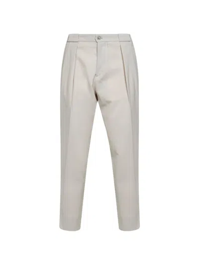 Briglia 1949 Pleated Pressed-crease Trousers In Neutral