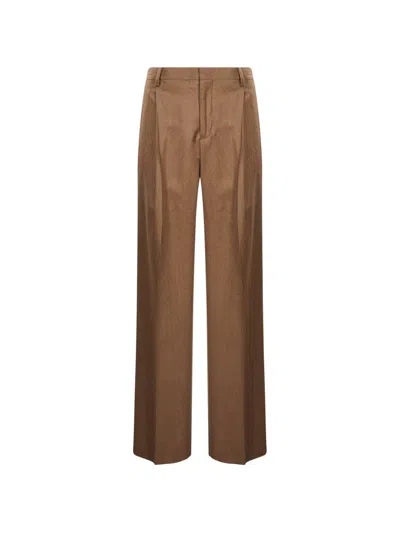 Briglia 1949 Pleated Straight-leg Trousers In Brown