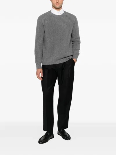 Briglia 1949 Pleated Straight-leg Trousers In Gray