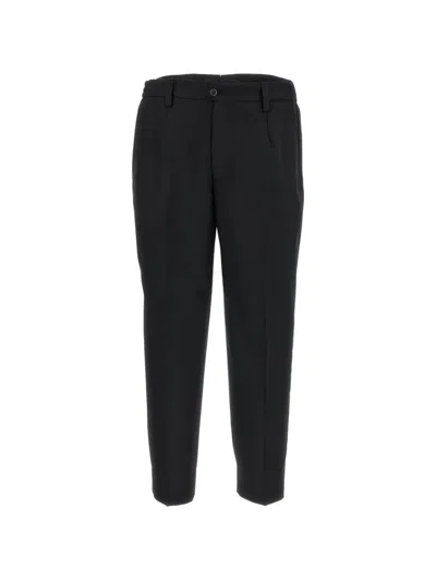 Briglia 1949 Portobellos Trousers In Navy Cool Wool In Black