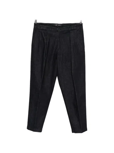 Briglia 1949 Pleated Tapered-leg Jeans In Black