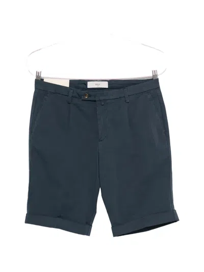 Briglia 1949 Pleated Turned-up Shorts In Blue