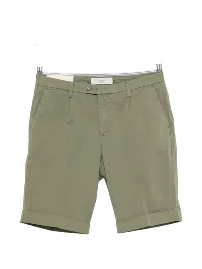 Briglia 1949 Pleated Turn-up Shorts In Green