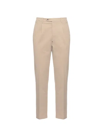 Briglia 1949 Pleated Twill Trousers In Neutral