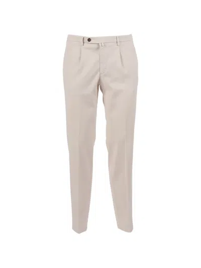 Briglia 1949 Pleated Twill Trousers In Neutral