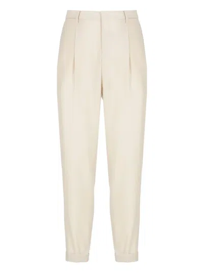 Briglia 1949 Pleated Virgin Wool Trousers In Neutral