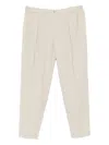 Briglia 1949 Pleated Wool-blend Trousers In Neutral