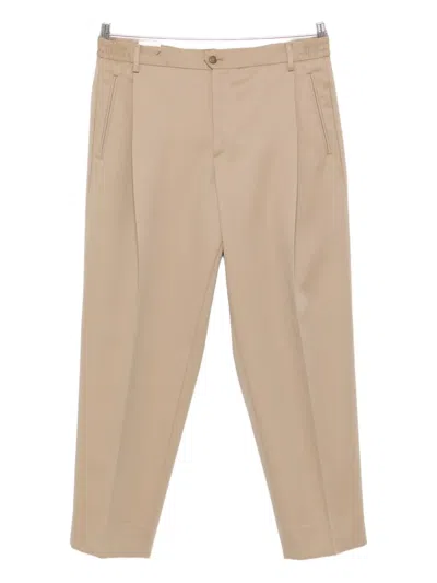 Briglia 1949 Pleated Tapered Trousers In Neutral