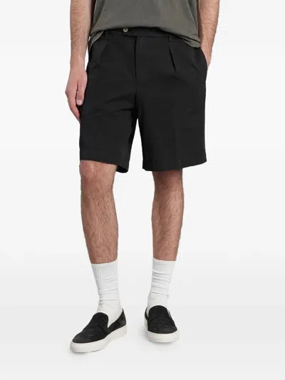 Briglia 1949 Pleated-detail Flap-pocket Shorts In Black
