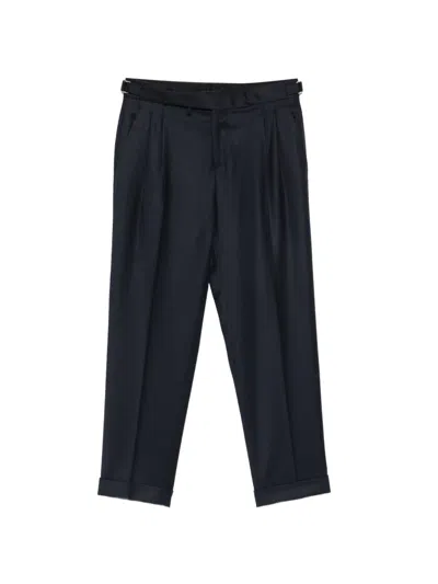 Briglia 1949 Pleated-waistband Turned-up-hem Trousers In Blue
