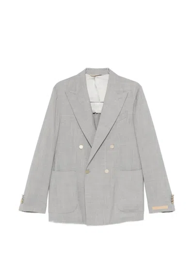 Briglia 1949 Porto Bellos Pocket Double-breasted Suit In Gray