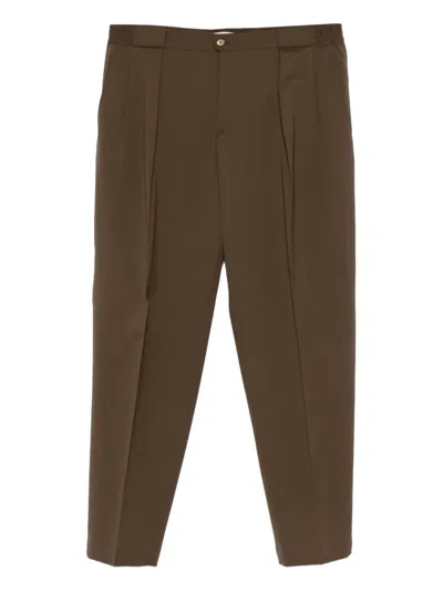 Briglia 1949 Portobellos Double-pleated Comfort Pants In Brown