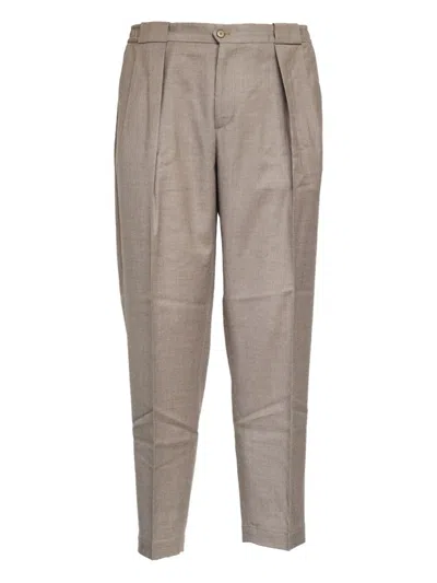 Briglia 1949 Portobello Pleated-front Trousers In Brown