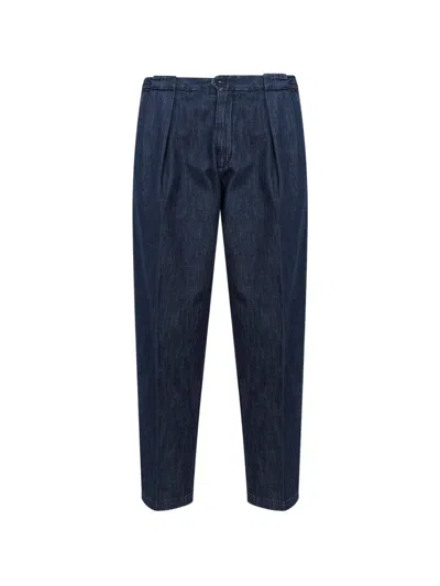 Briglia 1949 Portobello Pleated Jeans In Blue