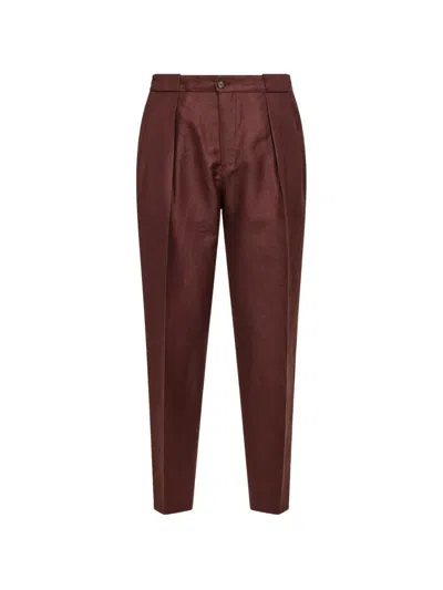 Briglia 1949 Portobello Pleated Trousers In Brown