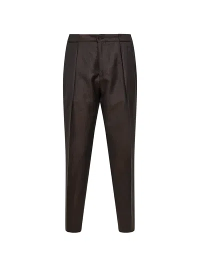 Briglia 1949 Portobello Pleated Trousers In Black