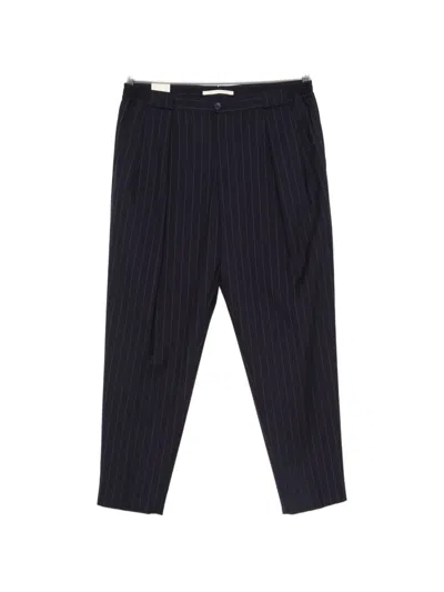 Briglia 1949 Portobellos Pinstripe Pleated Trousers In Blue