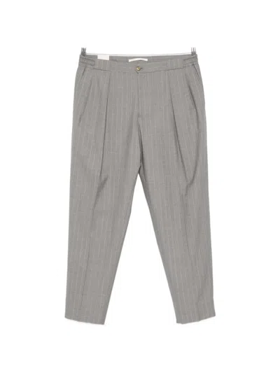 Briglia 1949 Portobellos Pinstripe Pleated Trousers In Gray